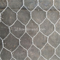 ポリ塩化ビニールの上塗を施してある灰色の重い六角形の金網